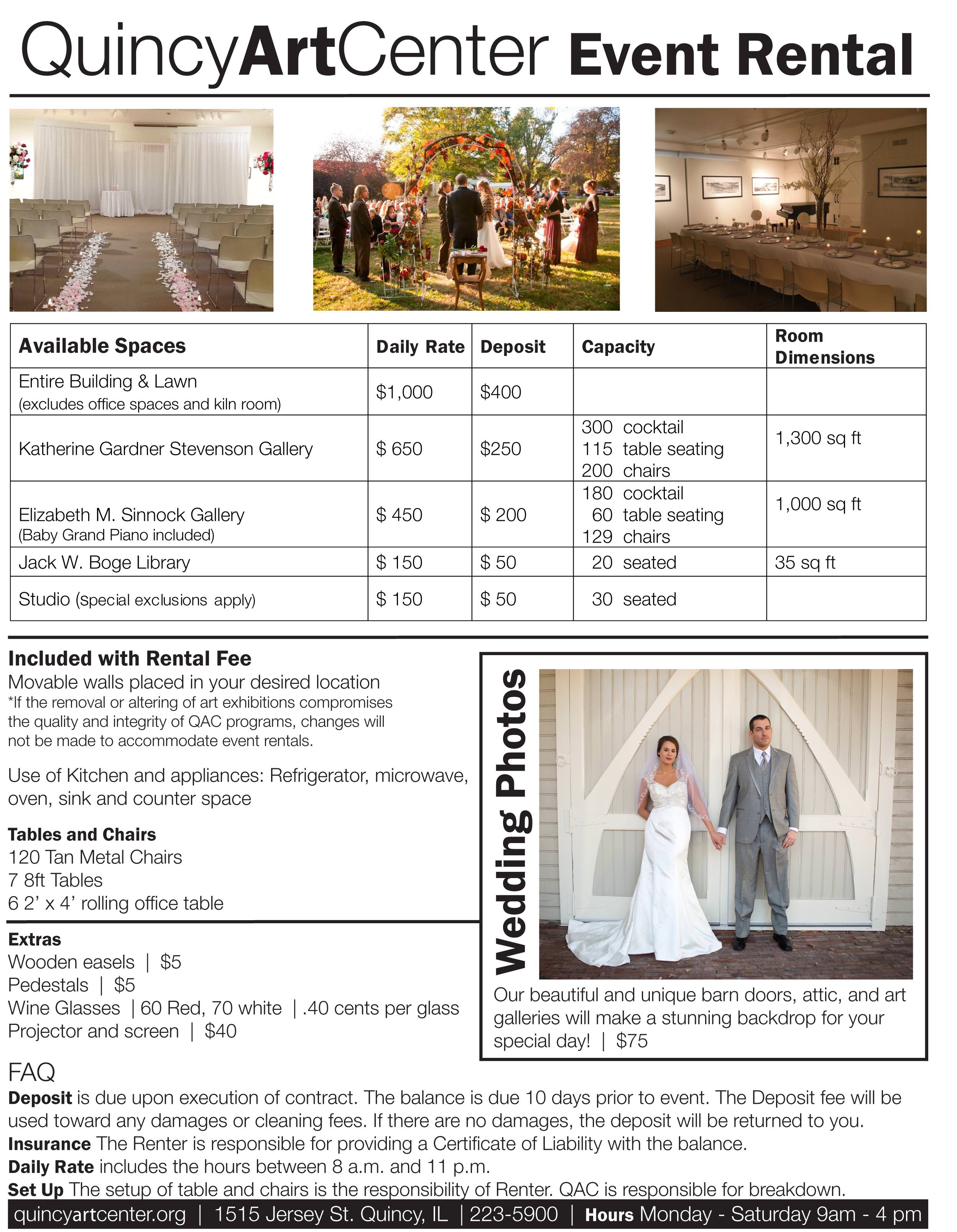 2016 QAC Event Rental