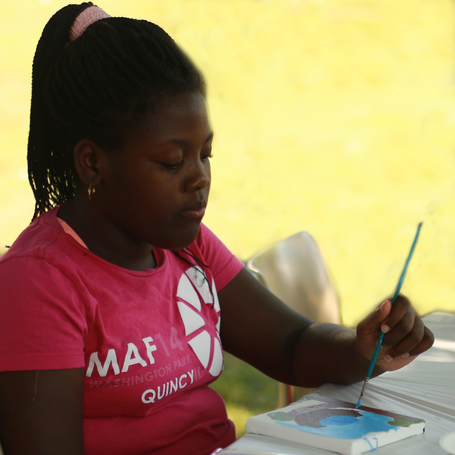 Girl Painting at ArtFest 2017